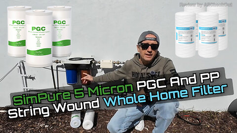 SimPure Whole House Water Filter Replacement — New String Wound + Carbon vs Old Ion Exchange Resin