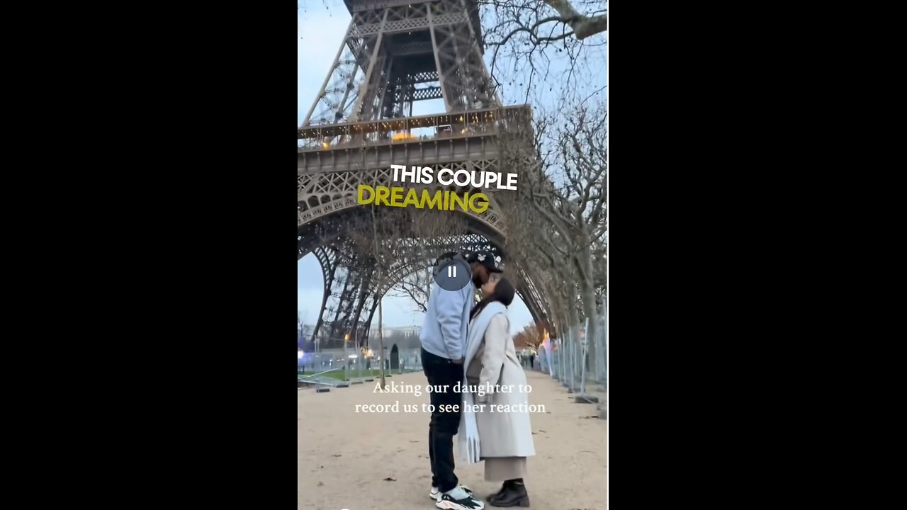 Captured by Love: A Daughter’s Sweet Moment in front of the Eiffel Tower...🥰