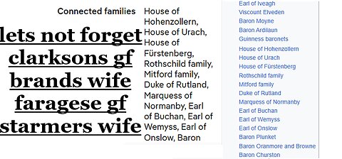 Guinness , Rothschild , family of hooker babies to