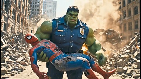 Hulk Carries a Fallen Spider-Man 😭 | Iron Man Joins for HULKBUSTER Revenge! | Veo 3 AI video.