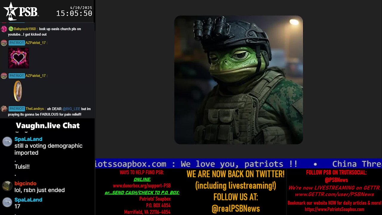 2025-04-10 15:01 EDT - The PATRIOTski Tavern: