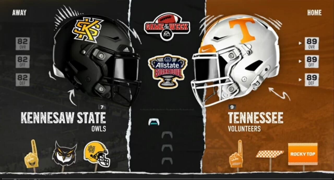 S2 Rebuild Kennesaw State vs Tennessee: We had 0 passing yards in the 1st half!
