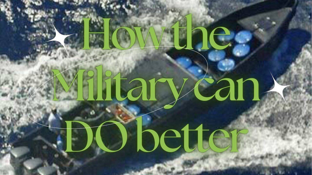 Is the US Military doing the right thing with Drug Boats? I don't think so...