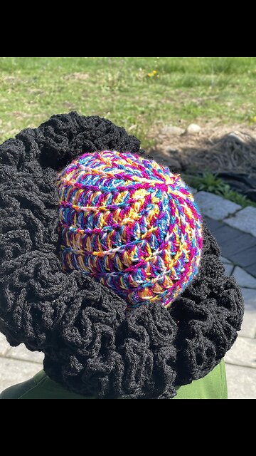 Ruffle hat with unique design and style