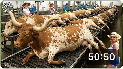 How Millions of Longhorn Cattle Are Raised – Massive Cattle Farming & Processing
