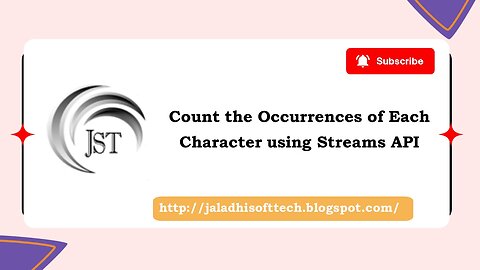 Count the Occurrences of Each Character using Streams API