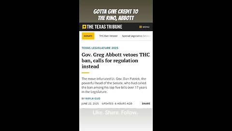 Will Greg Abbott legalize weed in Texas? Or succumb to RINO mentality