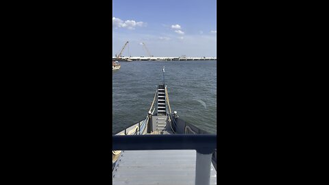 Tug boat making up to barge