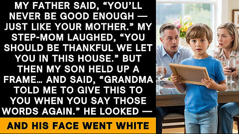 🎥 He Told Me I Was Just Like My Mother... Then My Son Gave Him a Frame — And His Face Turned.......