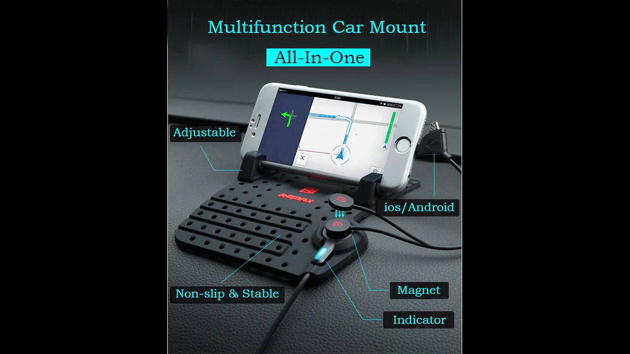 The Most Stable Universal Car Mount With Magnet Charging, Fits For Android_ios