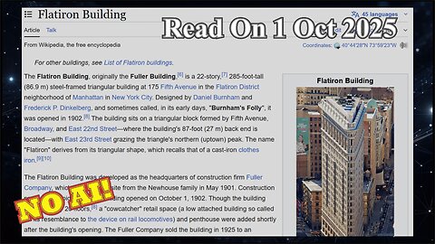 Flatiron Building (No AI) - 1 October 2025