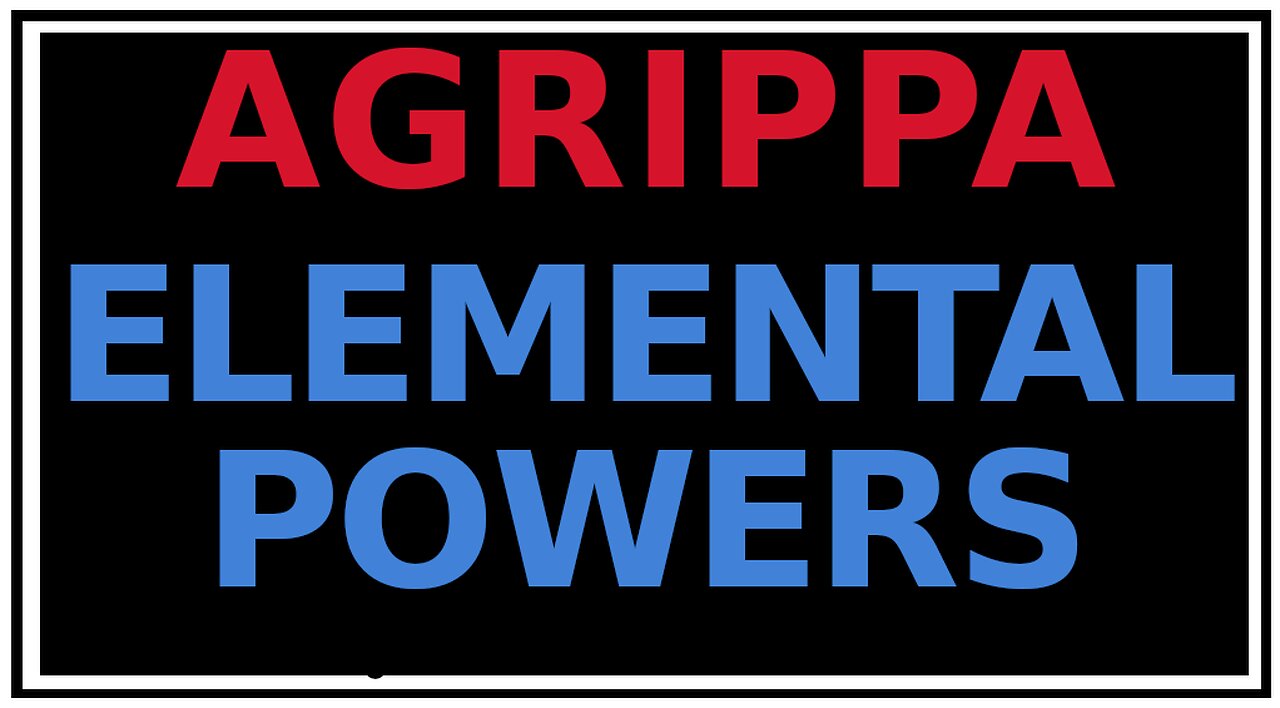 The Functions of the Elements: Agrippa's Three Books of Occult Philosophy