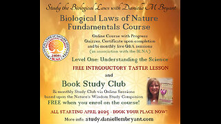 The Biological Laws of Nature Fundamentals Course Promo
