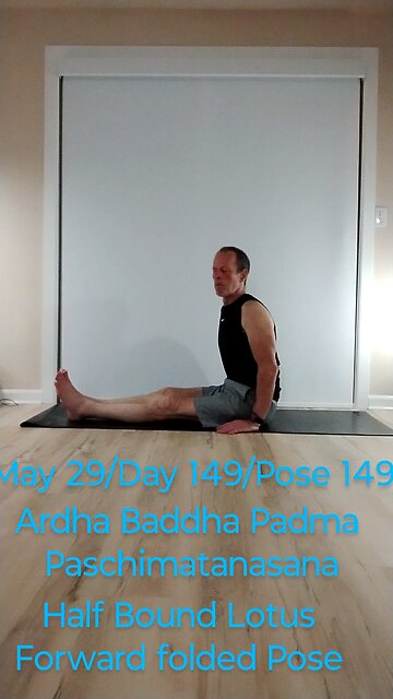 Ardha Baddha Padma Paschimatanasana Half Bound Lotus folded Pose