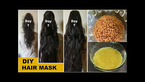 hair growth Fenugreek tonner mask &oil fastest hair growth 15 days challenge long shiny black hair