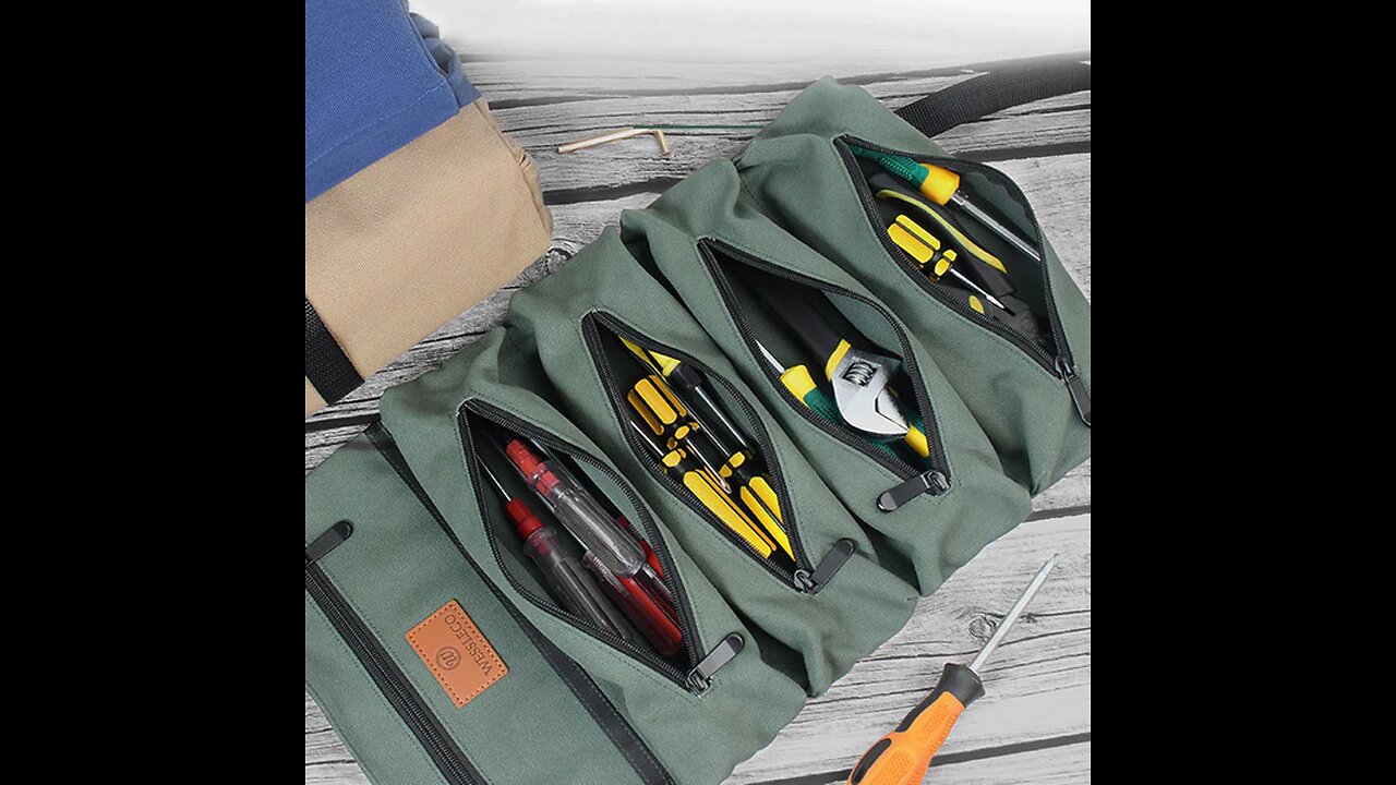 Multifunctional Canvas Tool Storage Bag