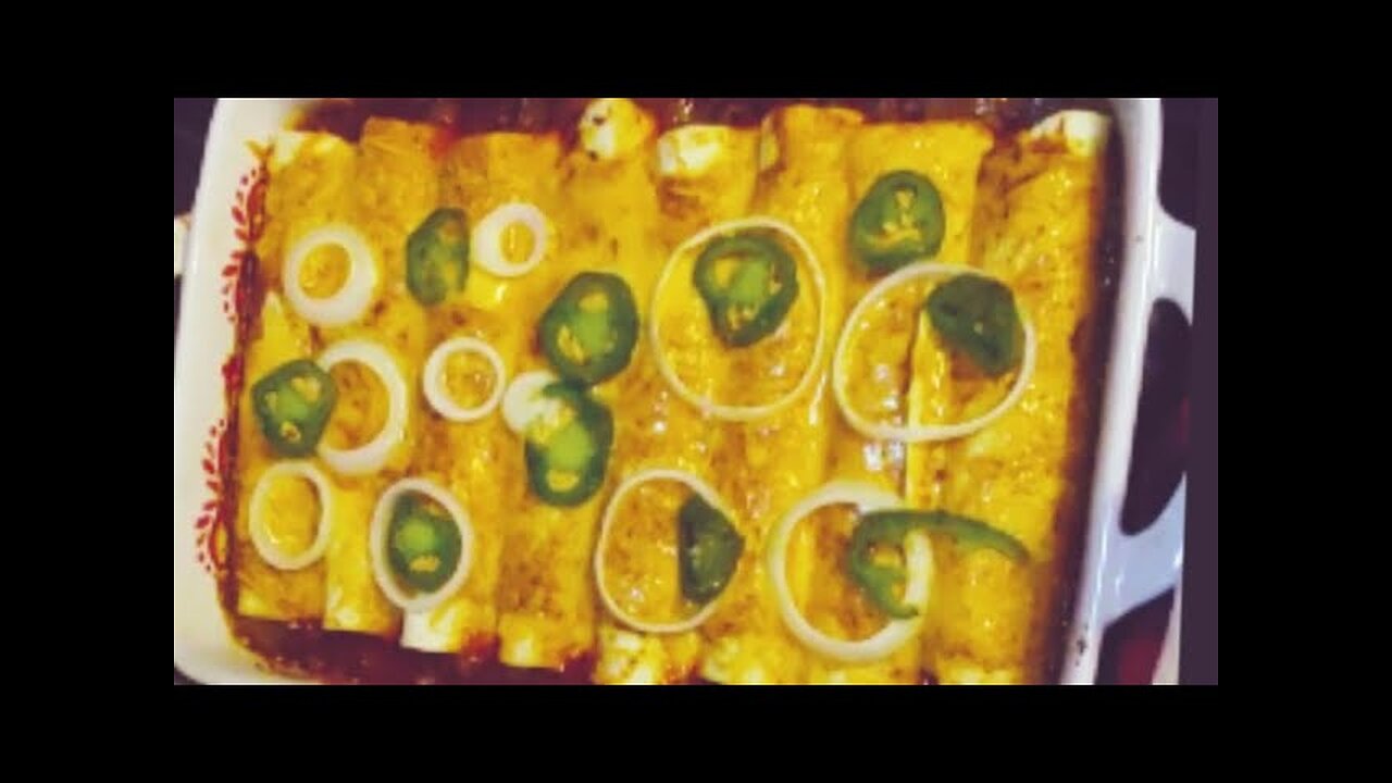 Beef & Bean Enchiladas & Rice 🫔 Full Video 🕙 Start 2 Finish From Scratch