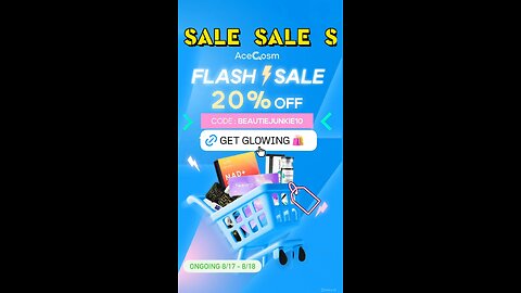 Acecosm One Day Flash Sale Has Started 💁🏻‍♀️Code: Beautiejunkie10
