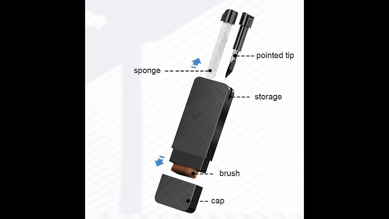 3-in-1 Portable Earphone Cleaning Brush Kit, for AirPods, Earbuds, and Headphones