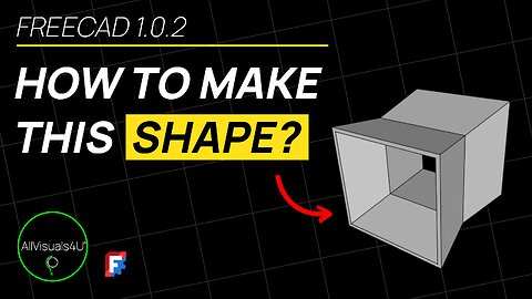 ⏱ TIMELAPSE ⬜ FreeCAD Tapered Pad - Tapered Extrusion - FreeCAD Part Design Workbench