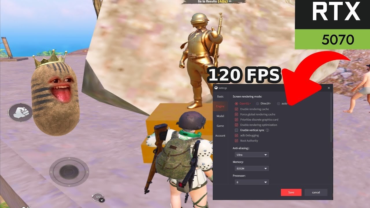 Potato plays Pubg Mobile 🥔 | Best Settings 120 FPS Super Smooth iPad View