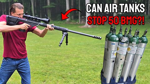 Can Air Tanks Stop a 50 Cal Sniper Rifle?!