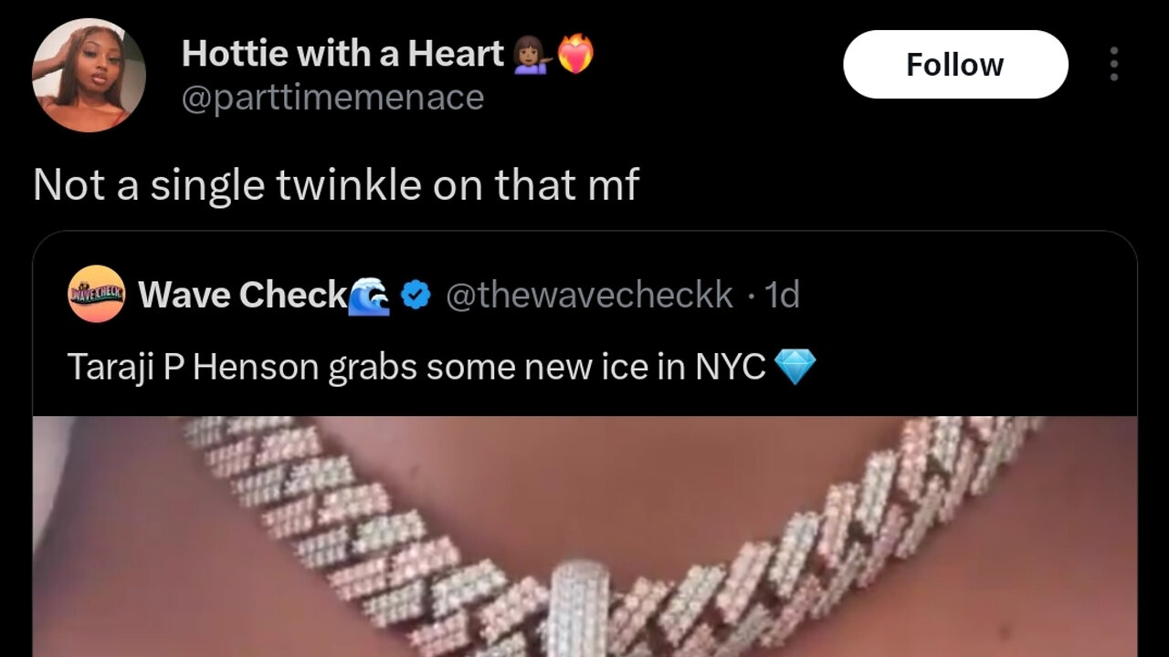 Taraji P Henson is getting clowned on social media for her new diamond chain