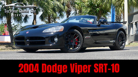 2004 Dodge Viper SRT-10! Triple Black drop top sports car! Manual trans, 500 HP V10! 1 of 906 built!