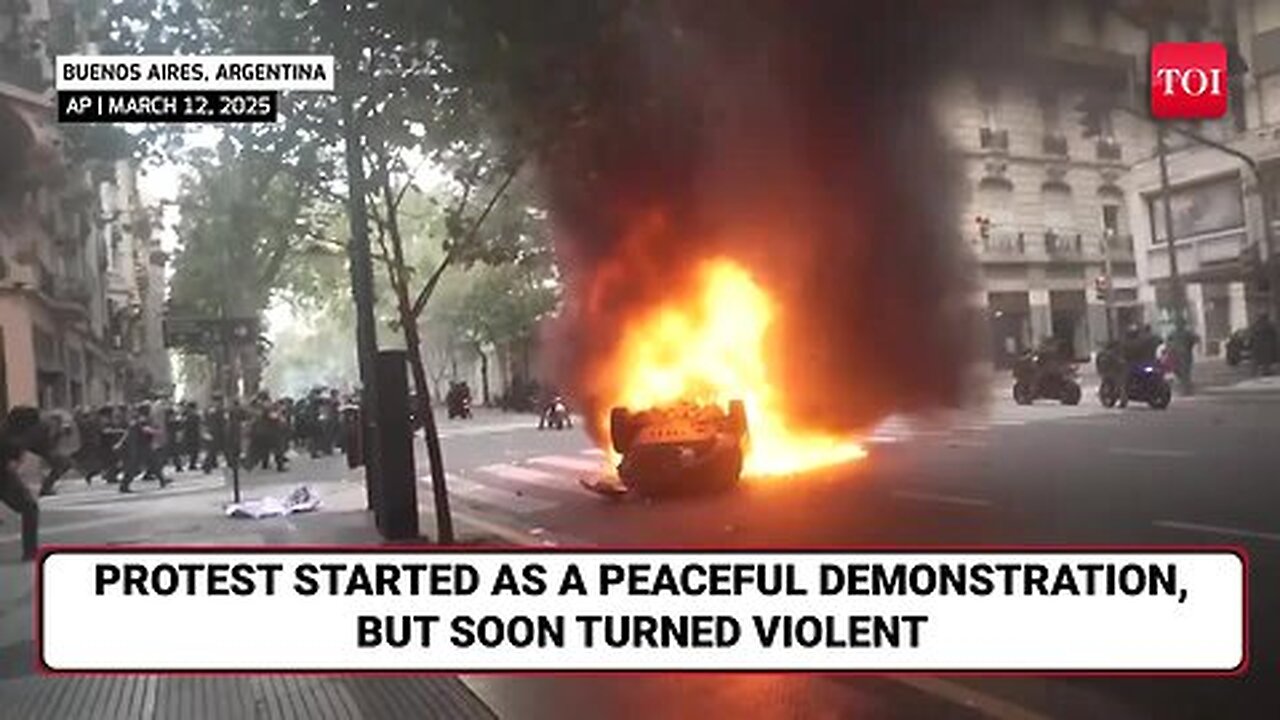 Buenos Aires Burns_ Soccer Fans Go Berserk As Cops Fire Teargas In Violent Protests _ Watch