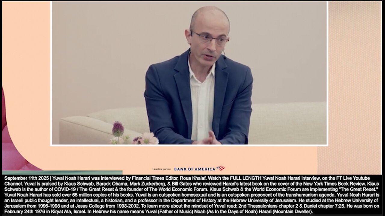 Artificial Intelligence | "Judaism Is a Religion of Texts Ultimately. Any Religion of Texts Is Likely to Be Taken Over By AI In the Next Few Years Because AI Is a Greater Expert On Texts That Any Human Being." - Yuval Noah Harari (9/11/25)