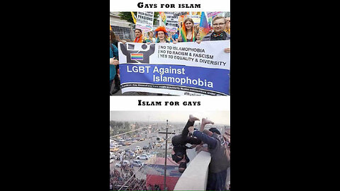 2:25 liberal democrat cult lgbtransgender sheep thought they're the same side w/ muslim islam allah