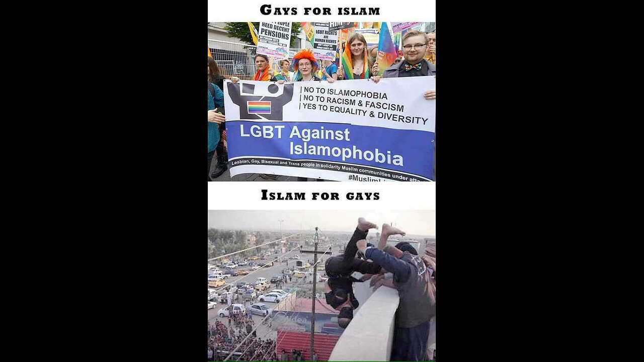 2:25 liberal democrat cult lgbtransgender sheep thought they're the same side w/ muslim islam allah