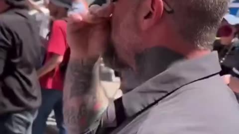 Corrupt celebrity police officer Michael Fanone gets called out everywhere he goes