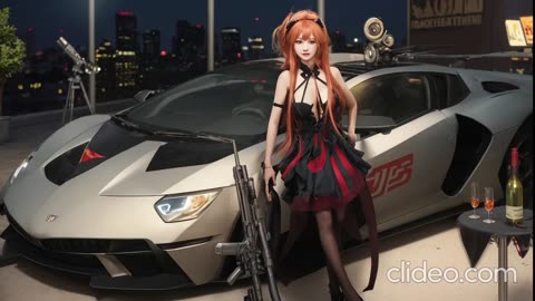 車の隣に武器を持つ少女 [J - pop Music]