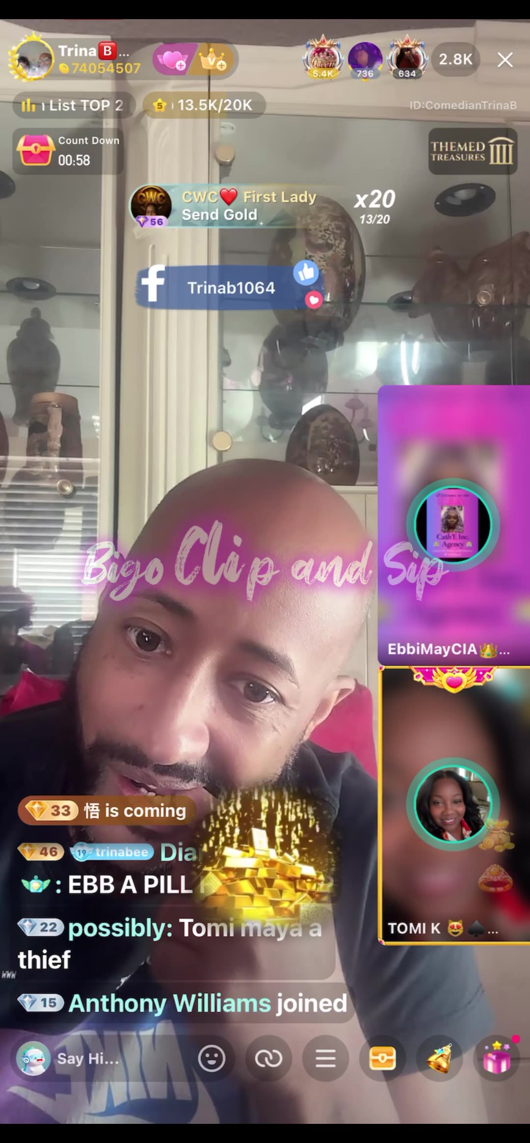 TomiKay n Ebbimay go at in in TrinaBs live n no holds barred 9/21/25 #bigoclipandsip