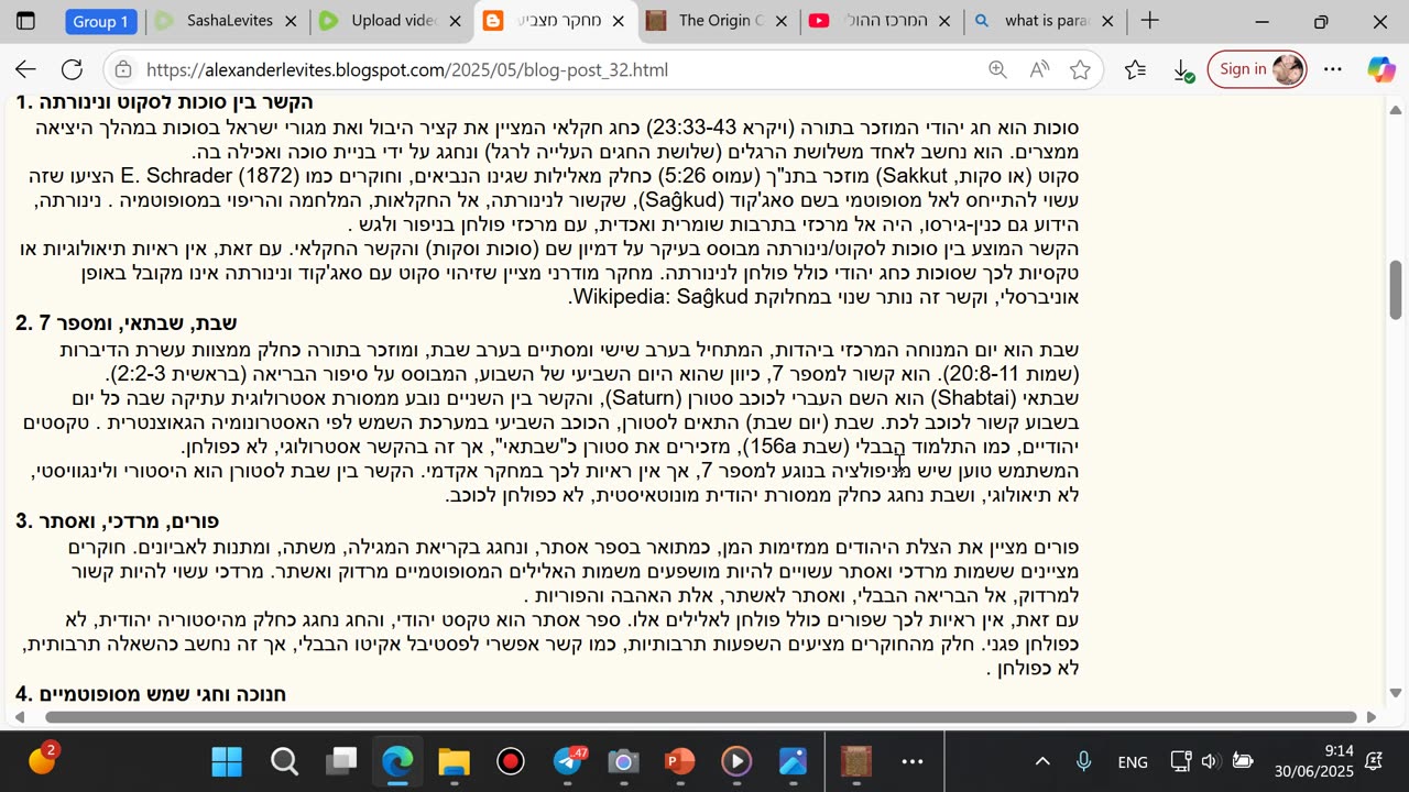 קשרים היסטוריים בין חגים יהודיים לאלילים מסופוטמיים