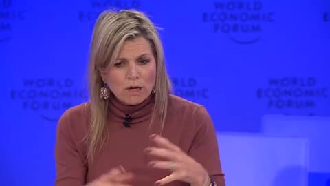 Queen Máxima of the Netherlands, speaking at the WEF's recent Davos summit