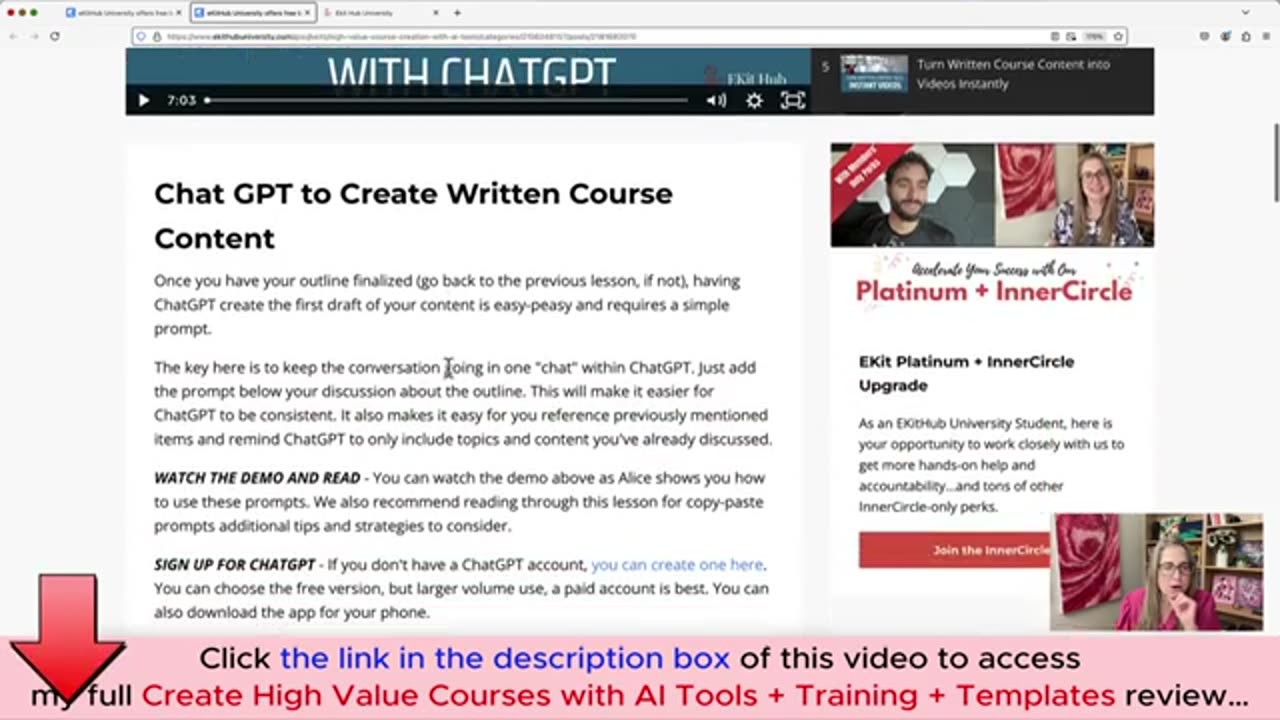 Create High Value Courses with AI - Training + Templates