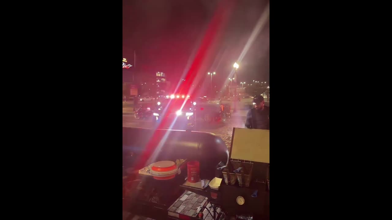 Flint Michigan Police mace crowd waiting for BBQ.