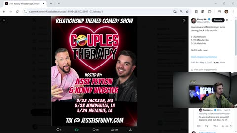 Comedian Jesse Peyton live in studio