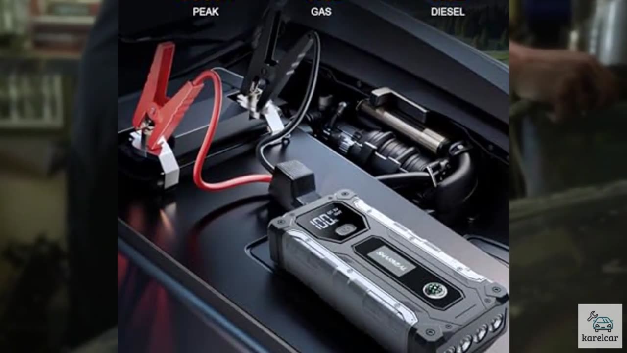 Sharmeal Car Jump Starter 3000A, Jump Starter Battery Pack for Up to 9.0L Gas an