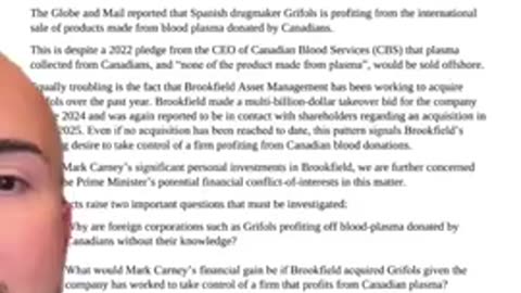 Canadian Blood Services giving donate blood to Grifols foreign company that they sell for profit!