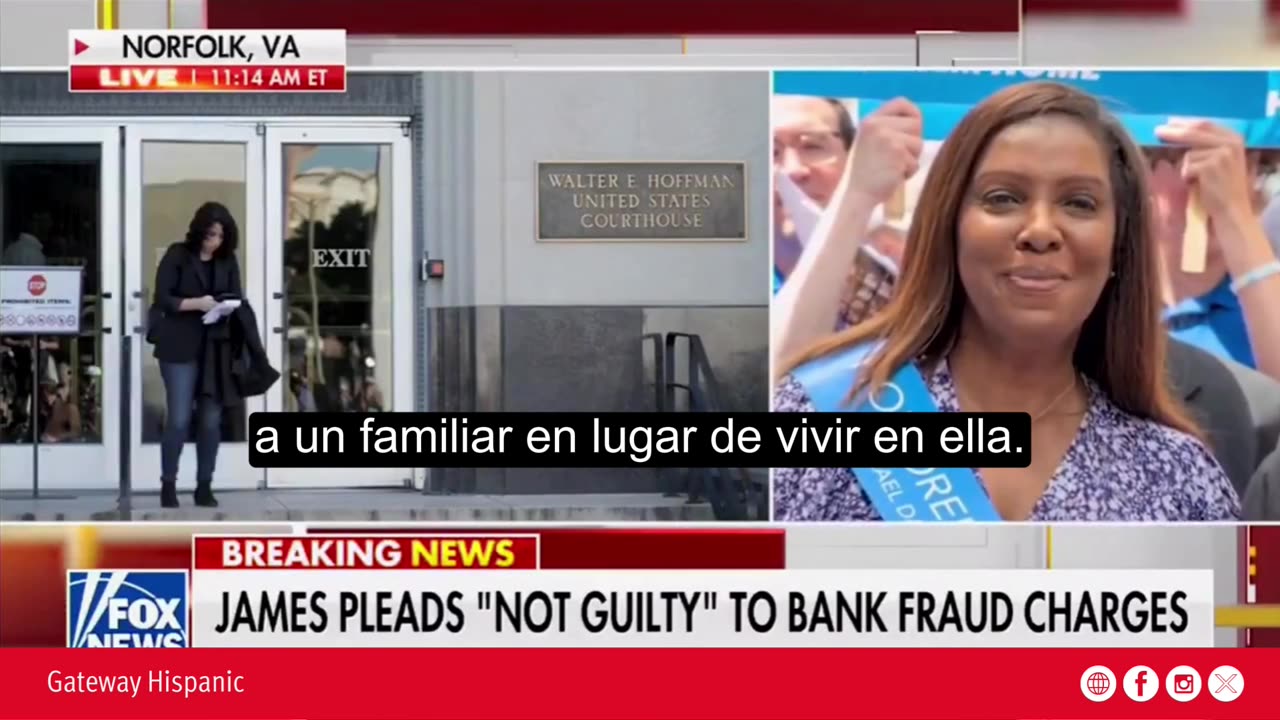 Letitia James has pleaded not guilty to charges