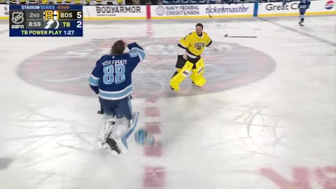 Wild NHL goalie fight. Swayman and Vasilevskiy brawled right on the ice