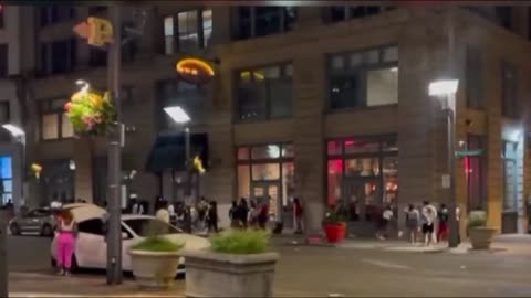 Extraordinarily dumb negro films himself attack people with fireworks