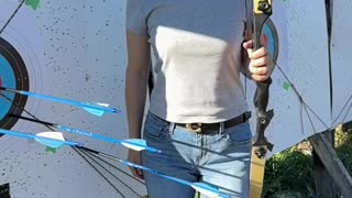 🏹 Slow Motion Archery – Bullseye Victory in the Woods 🌲🔥