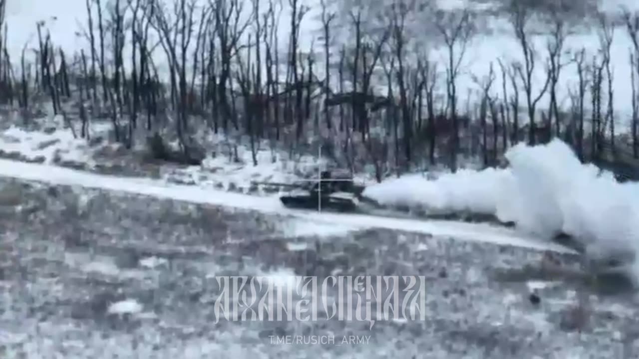 Ukrainian tank blown to pieces after an ATGM attack and running over a mine | Ukraine 2024