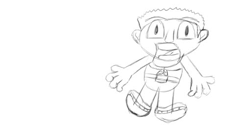 Sketch Of A Monstrous Cartoon [Opentoonz]