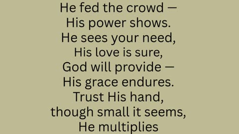 God will do a miracle