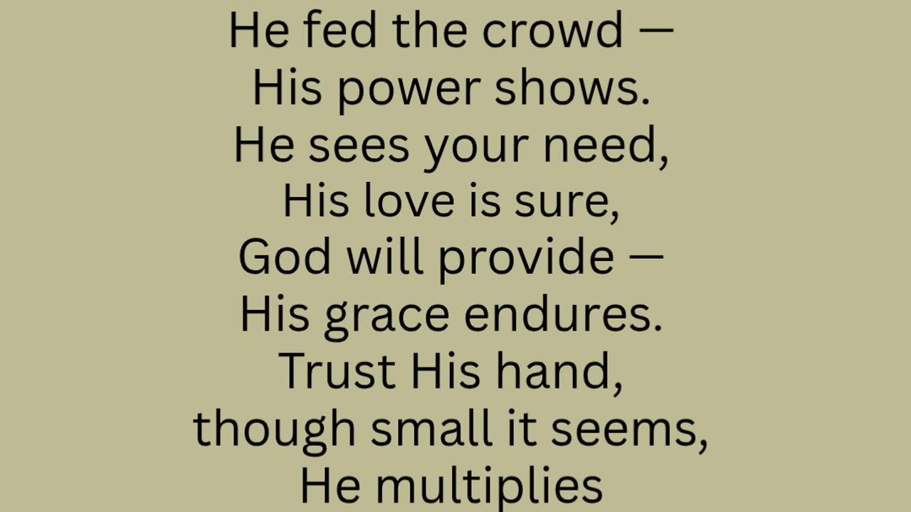 God will do a miracle